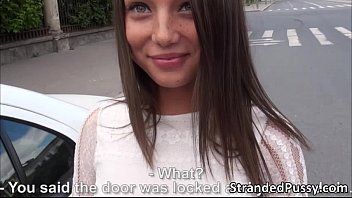 Play Mature teen sex couple hanging out with a young man by car