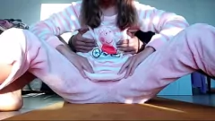 Play Petite Asian Stepsister's Forbidden Pussy Tease in Pajamas