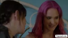 Reproduzir Travesti Lena Moon & Siri Dahl em fumegante titular, sessão Deepthroat